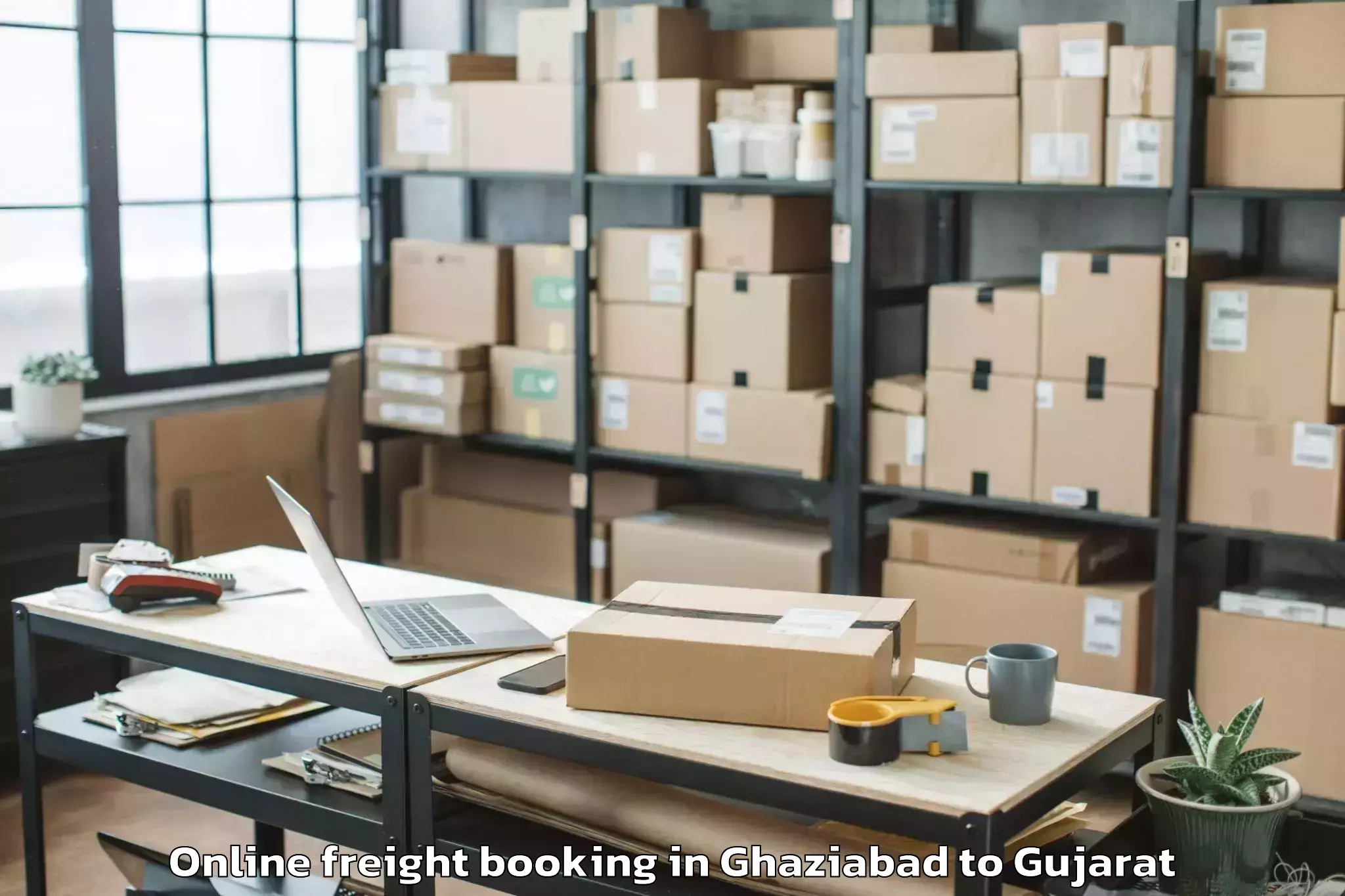 Top Ghaziabad to Balasinor Online Freight Booking Available